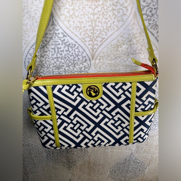 Spartina 449 Haig Point Simple Zip bag. Made of Linen and Leather EUC - Picture 13 of 14